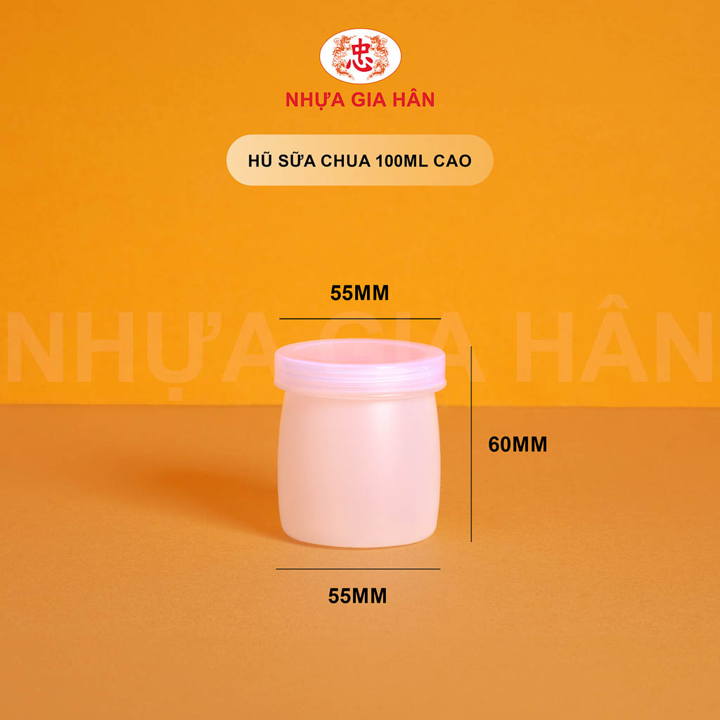 HŨ SỮA CHUA NHỰA HDPE 100ML CAO HŨ SỮA CHUA NHỰA HDPE 100ML CAO - Ảnh 1